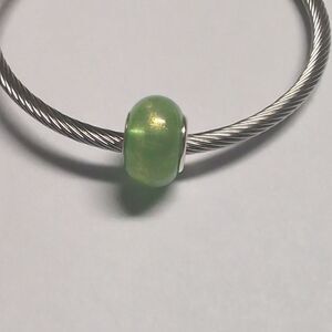 Green Glittery Charm for Pandora Style Bracelet‎